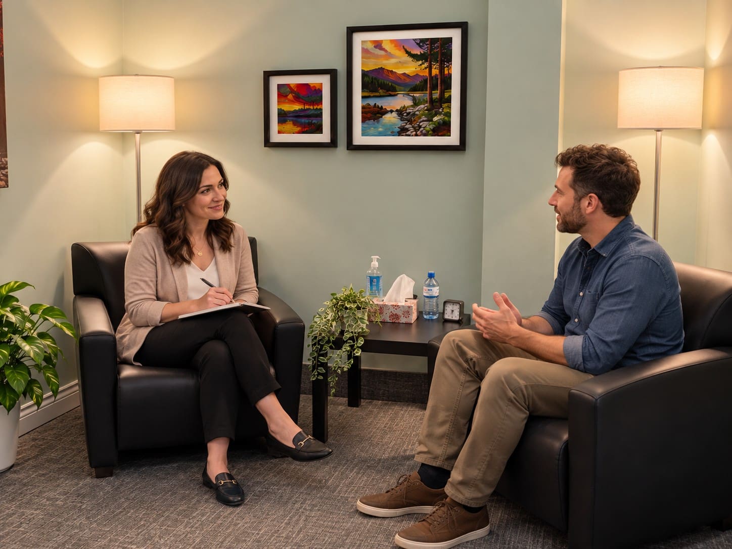 Counselling man and woman